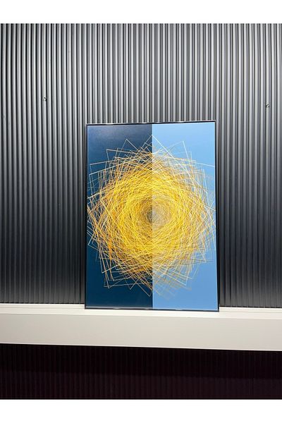 Tablomtr Комплект от 1 картини с метална рамка и истинско стъкло с гангрена