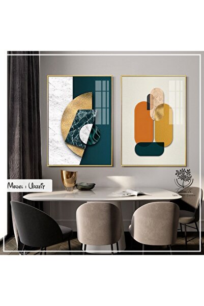 Tablomtr Metal Framed Real Glass Table Urzeit Set of 2