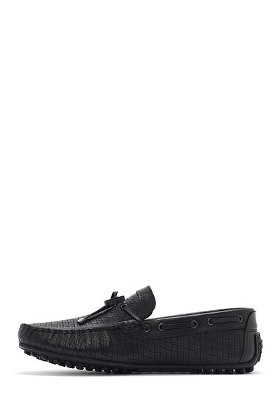 Derimod Men's Black Leather Genuine Leather Casual Penny Loafer Shoes Casual Daily Shoes 25Sfd754726