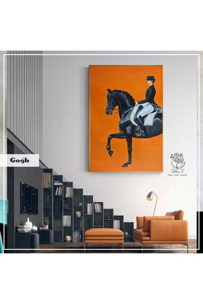 Tablomtr Metal Çerçeveli Gerçek Camlı Tablo Gogh 1li Set