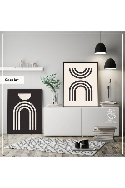 Tablomtr Metal Çerçeveli Gerçek Camlı Tablo Cosplay 2li Set