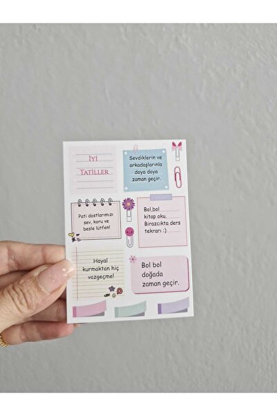 ETİKETİM İyi Tatiller Temalı Bileklik Kartı-Tatil Kartı-Çok Amaçlı Kart 7*10 ...