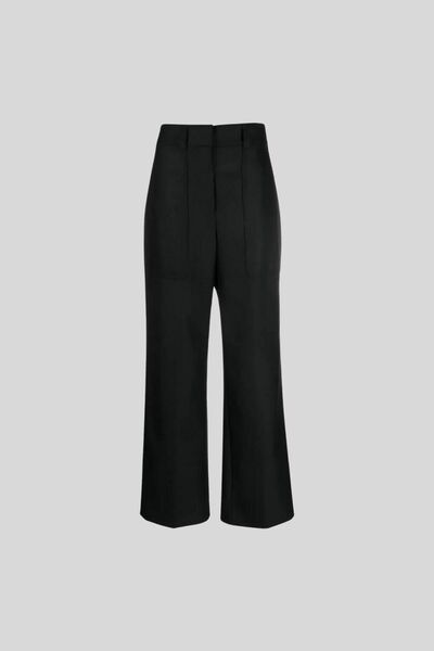 BOSS Dokuma Kumaş Düz Model Kadın Pantolon Siyah