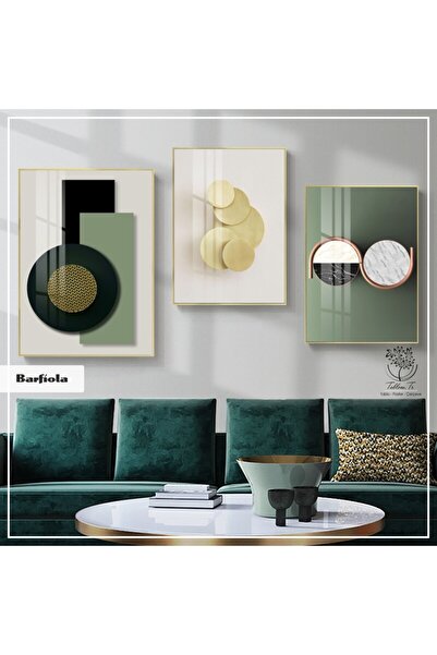 Tablomtr Metal Çerçeveli Gerçek Camlı Tablo Barfiola 333 Lü Set