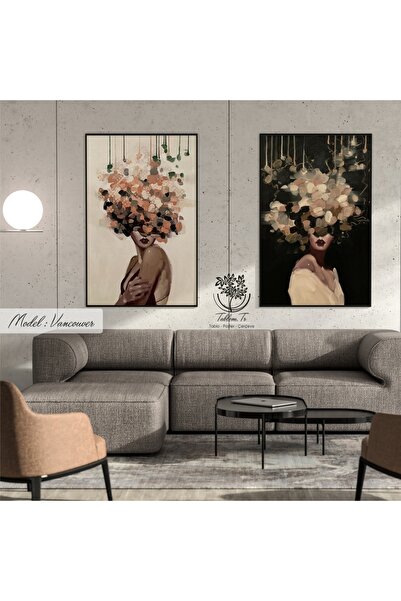 Tablomtr Σετ ζωγραφικής από πραγματικό γυαλί με μεταλλικό πλαίσιο Vancouver 2 τεμαχίων