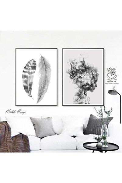 Tablomtr Metal Çerçeveli Gerçek Camlı Tablo Rings 2 Li Set