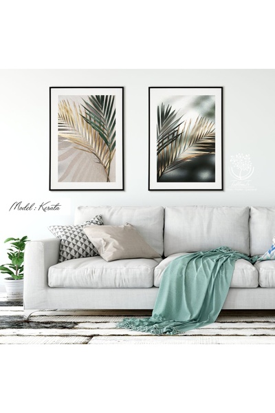 Tablomtr Metal Çerçeveli Gerçek Camlı Tablo Kerata 2 Li Set
