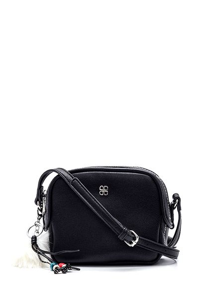 Derimod Women's Black Long Strap Crossbody Bag 25Sbd2407Ft