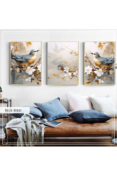 Tablomtr Set de 3 BlueBird cu cadru metalic și sticlă reală