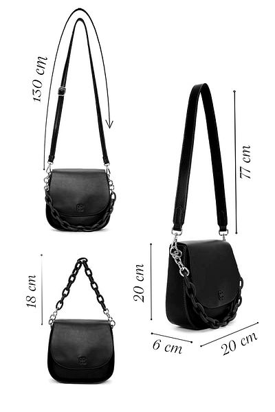Derimod Women's Black Long Strap Crossbody Bag 25Sbd 241118