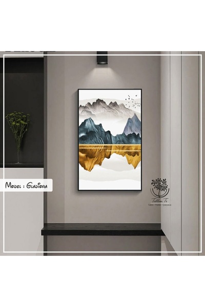 Tablomtr Metal Çerçeveli Gerçek Camlı Tablo Gladiora 1li Set