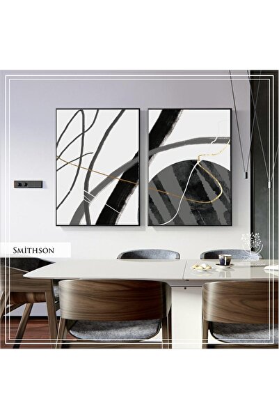 Tablomtr Metal Çerçeveli Gerçek Camlı Tablo Smithson 2 liSet