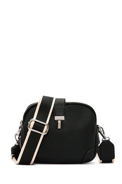 Derimod Women's Black Long Strap Crossbody Bag 25Sbd2424Ft
