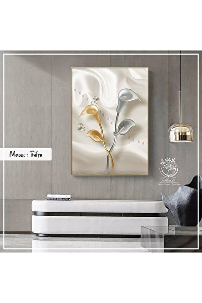 Tablomtr Metal Çerçeveli Gerçek Camlı Tablo Faith 1li Set