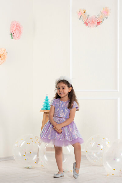 DUCA Fusta cu fundă detaliată, căptușită, cu sclipici, cu paiete