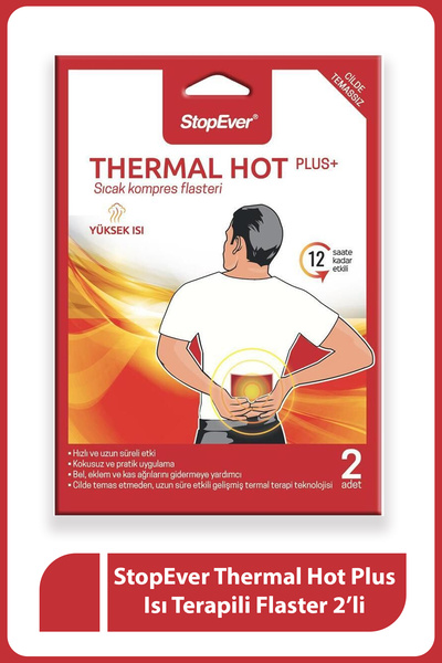 StopEver Thermal Hot Plus Isı Terapili Flaster – Kas Ve Eklem Rahatlatıcı,( 1 X 2 )