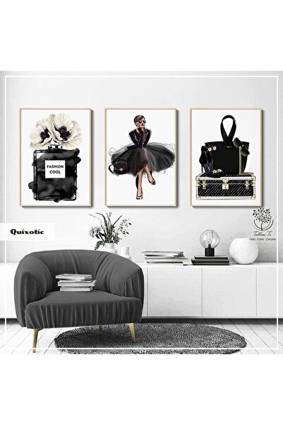 Tablomtr Metal Çerçeveli Gerçek Camlı Tablo Prossima 3 lü Set