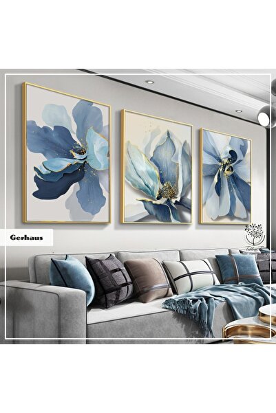 Tablomtr Metal Çerçeveli Gerçek Camlı Tablo Gerhaus 3 lü Set