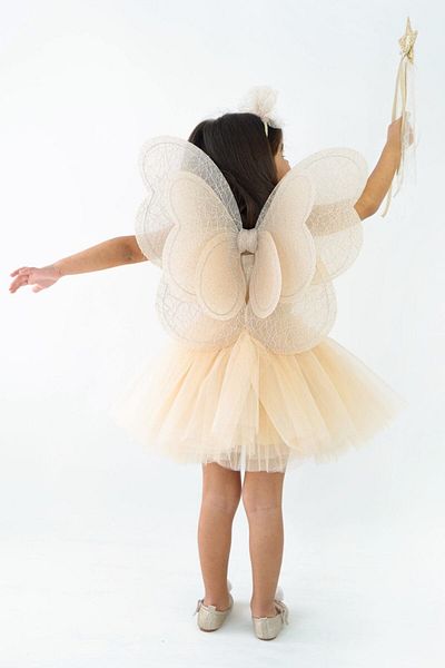 DUCA 3 Piece Butterfly Wing Set for Ages 1-8 - Ecru Color