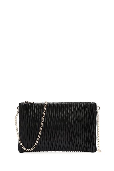 Derimod Women's Black Long Strap Printed Portfolio Bag 25Sbd 221226