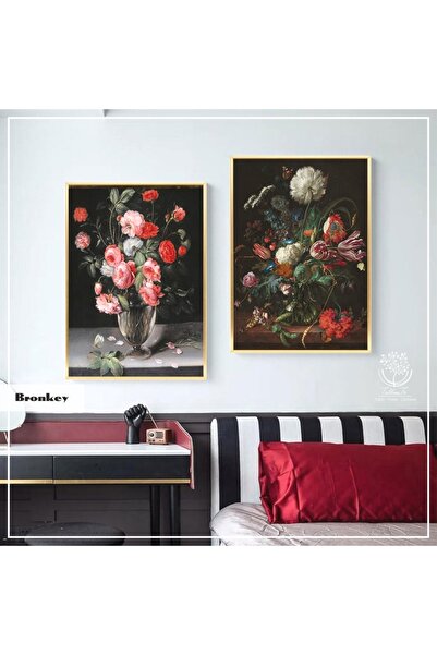 Tablomtr Metal Çerçeveli Gerçek Camlı Tablo Bronkey 2 liSet