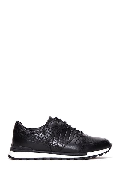 Derimod Men's Black Lace-Up Leather Casual Sneaker 25Sfd 610014