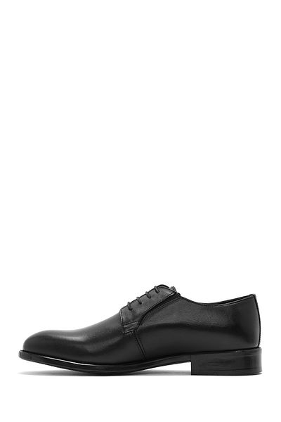Derimod Men's Black Leather Classic Shoes 25Sfd 620218