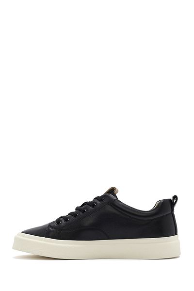 Derimod Men's Black Lace-Up Leather Sneaker 25Sfd 692718