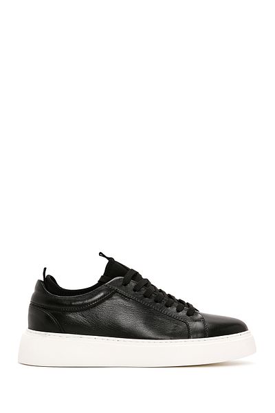Derimod Men's Black Lace-Up Leather Sneaker 25Sfd 610318
