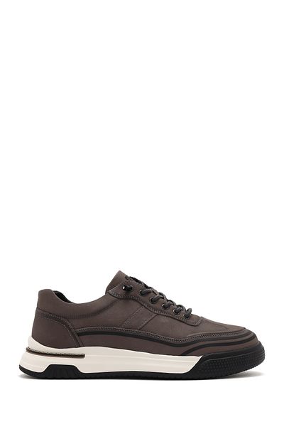Derimod Men's Gray Nubuck Sneaker Thick Sole 25Sfd6935V3
