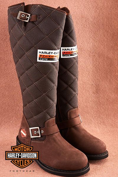 Harley Davidson حذاء Laconia D.brown من الجلد للنساء