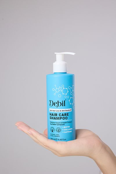 Debil Collagen, Keratin and Biotin Hair Care Shampoo - Anti-Dandruff and Hair Loss