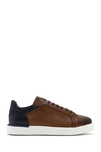 Derimod Men's Tan Lace-Up Leather Sneaker 25Sfd6204Ft