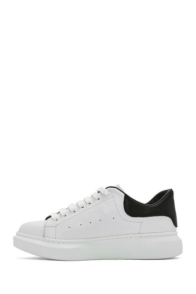 Derimod Men's White Lace-Up Thick Sole Leather Sneaker 25Sfd 752218