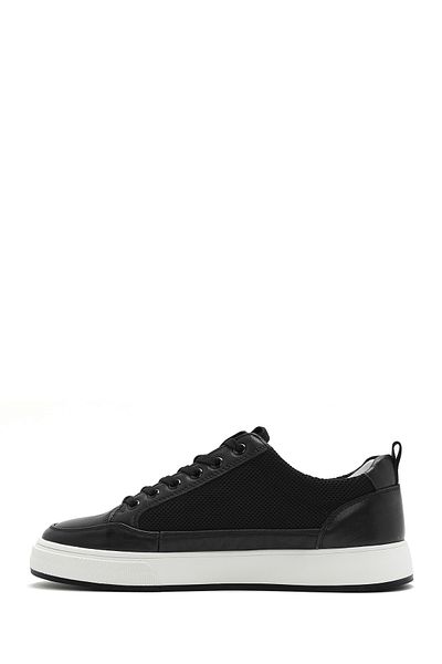 Derimod Men's Black Lace-Up Leather Sneaker 25Sfd 693414