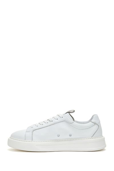 Derimod Men's White Lace-Up Leather Sneaker 25Sfd 610418