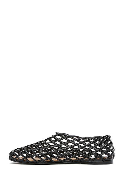 Derimod Women's Black Transparent Jelly Summer Ballerina Shoes 25Sfe4754Pv