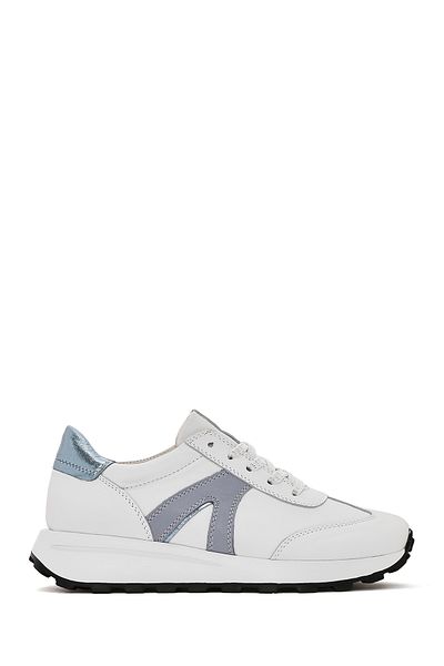 Derimod Women's White Lace-Up Leather Sneaker 25Sfd 372218