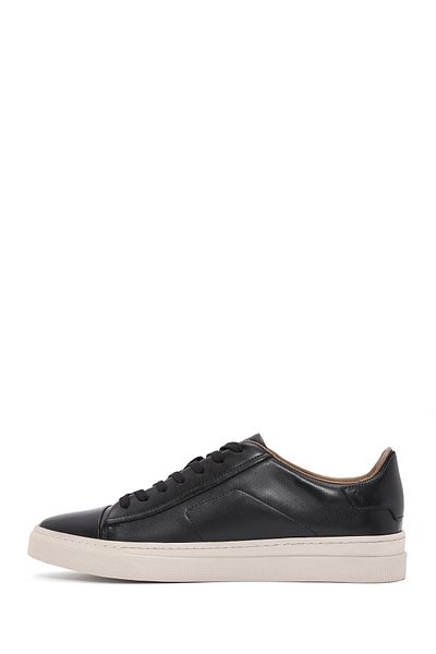 Derimod Men's Black Lace-Up Leather Sneaker 25Sfd 610518