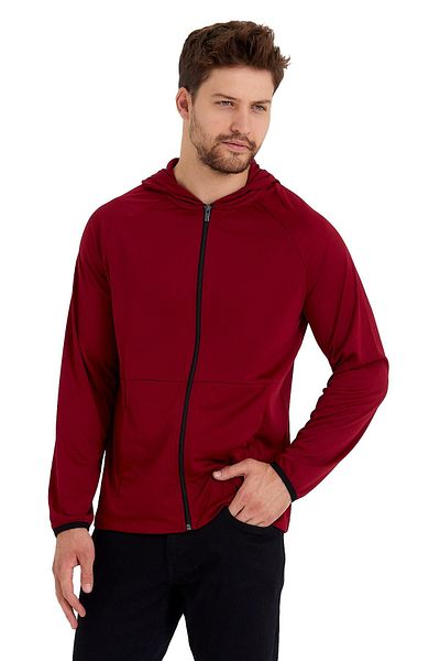 Adams Hooded Pocket Zippered Cardigan Sweatshirt