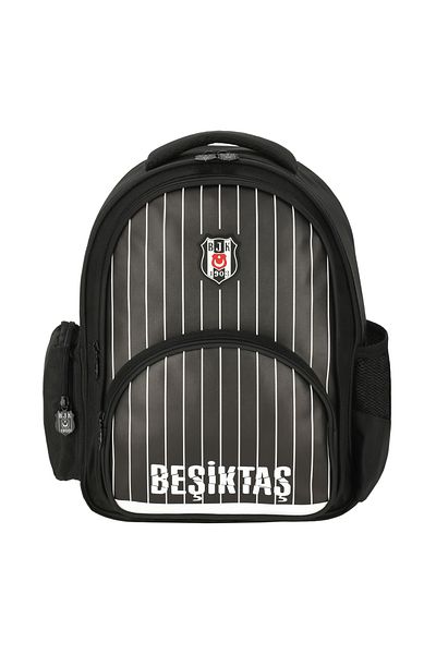 Beşiktaş BEKTAŞ Geantă de școală din piele artificială cu model subțire, cu licență oficială 25352