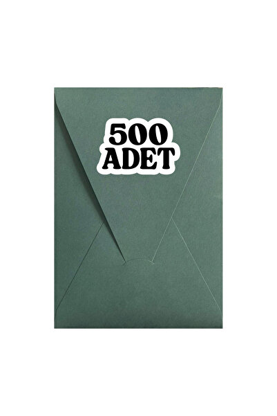 Şeker Ofisi 500'lü Koyu Yeşil Renkli Dikey Üçgen Kapaklı Davetiye Zarfı 14x20