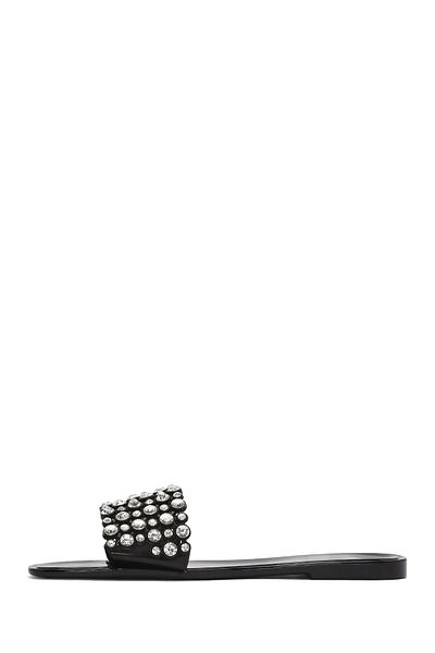 Derimod Women's Black Stone Jelly Slippers 25Sfe4917Pv