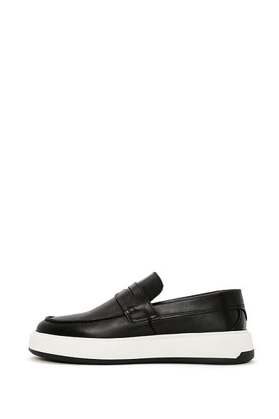 Derimod Pantofi pentru bărbați, negri, cu talpă groasă, din piele naturală, pantofi casual zilnic 25sfd707318