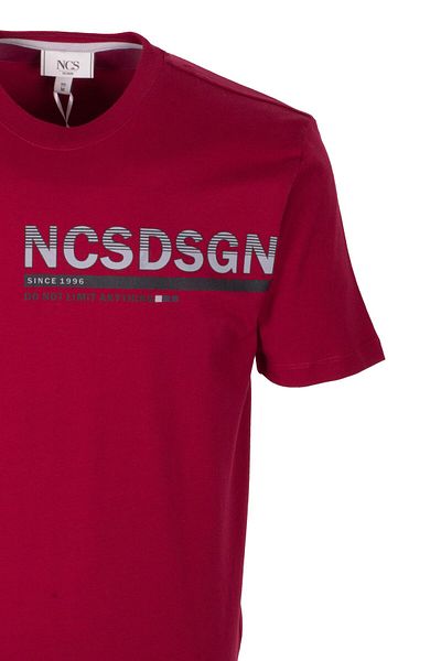 NCS Men's T-Shirt Crew Neck Burgundy Slim Fit Printed T-Shirt Jeans 1296