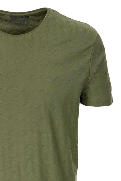 NCS Men's T-Shirt Crew Neck Khaki 100% Cotton Slim Fit Printed T-Shirt Jeans 1135