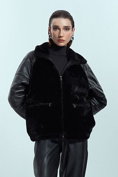 Derimod Dakota Women's Black Teddy Coat 24Wgp5283Ff