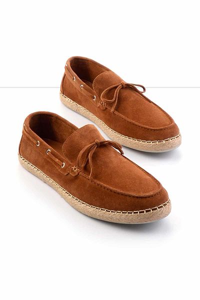 Bambi Taba Leather Men's Espadrille E01395409702