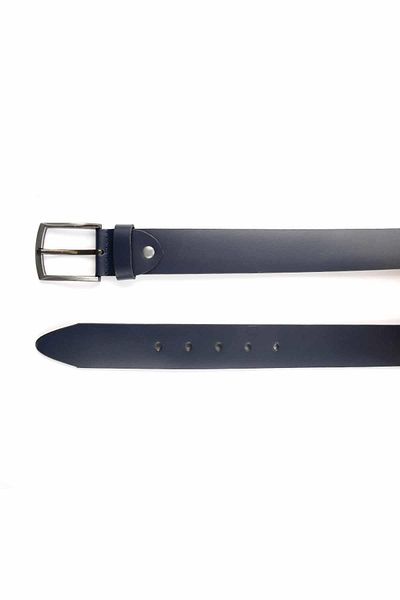 Bambi Δερμάτινη ανδρική ζώνη Navy Blue U 08657016003