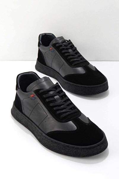 Bambi Siyah Siyah Leather Erkek Casual Ayakkabı E01304310103